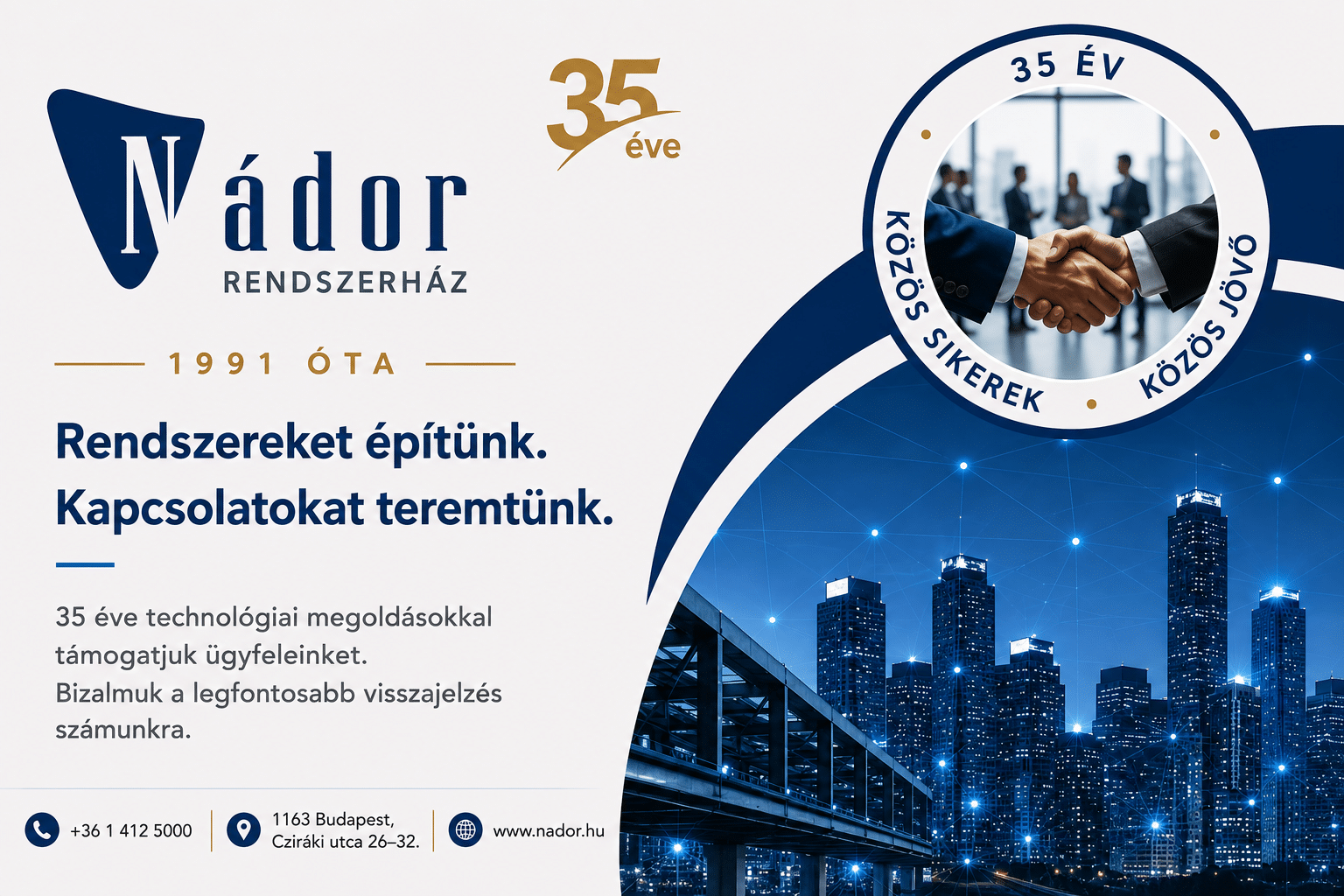35 éves kett a Nádor Rendszerház
